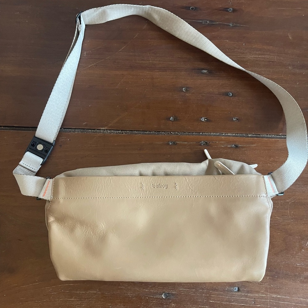 Bellroy Tan Crossbody Bag Sleek Compact Design